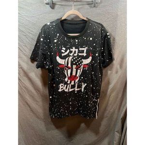 Bully Shirt Adult Medium  Black Short‎ Sleeve Pullover Logo Tee Mens